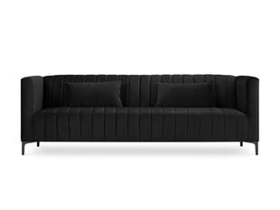 Dīvāns Micadoni Home Annite 3S, melnas krāsas cena un informācija | Dīvāni | 220.lv
