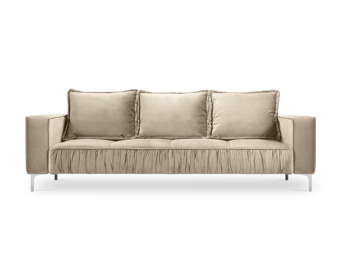 Dīvāns Micadoni Home Jardanite 3S, bēša krāsas cena un informācija | Dīvāni | 220.lv