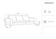 Dīvāns Micadoni Home Jardanite 3S, melns cena un informācija | Dīvāni | 220.lv