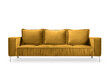 Dīvāns Micadoni Home Jardanite 3S, dzeltens cena un informācija | Dīvāni | 220.lv