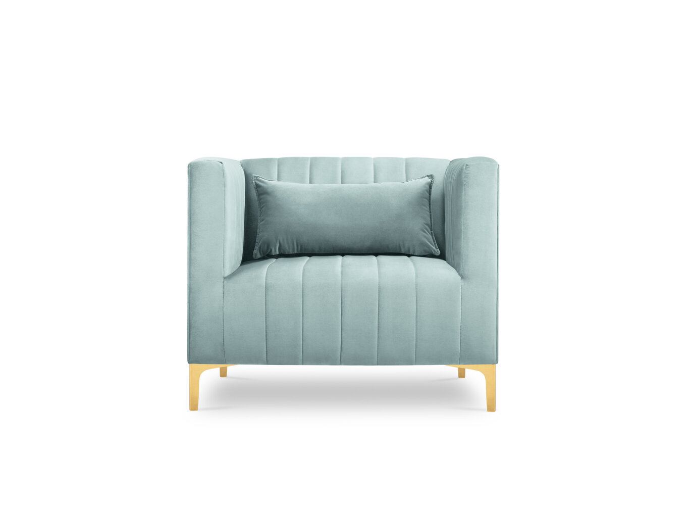 Krēsls Micadoni Home Annite, gaiši zaļš/zelta krāsas cena un informācija | Atpūtas krēsli | 220.lv