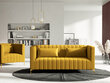 Dīvāns Micadoni Home Annite 2S, dzeltens cena un informācija | Dīvāni | 220.lv