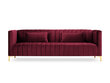 Dīvāns Micadoni Home Annite 3S, sarkans цена и информация | Dīvāni | 220.lv