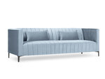 Dīvāns Micadoni Home Annite 3S, gaiši zils/melns