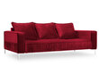 Dīvāns Micadoni Home Jardanite 3S, sarkans cena un informācija | Dīvāni | 220.lv