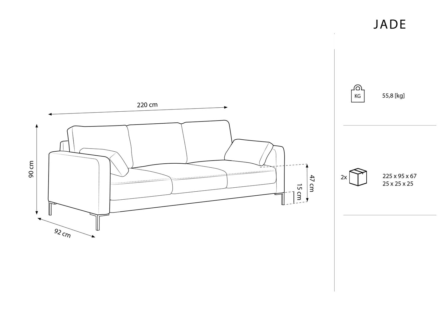 Dīvāns Micadoni Home Jade 3S, sarkans цена и информация | Dīvāni | 220.lv