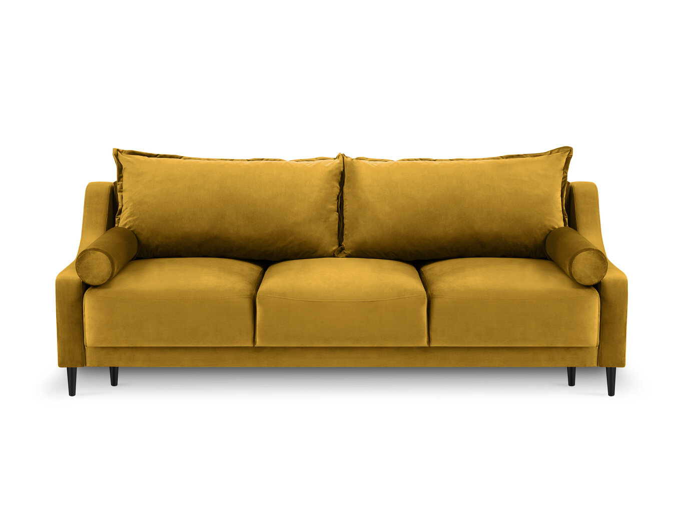 Dīvāns Micadoni Home Rutile 3S, dzeltens cena un informācija | Dīvāni | 220.lv