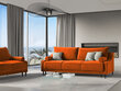 Dīvāns Micadoni Home Rutile 3S, oranžs cena un informācija | Dīvāni | 220.lv