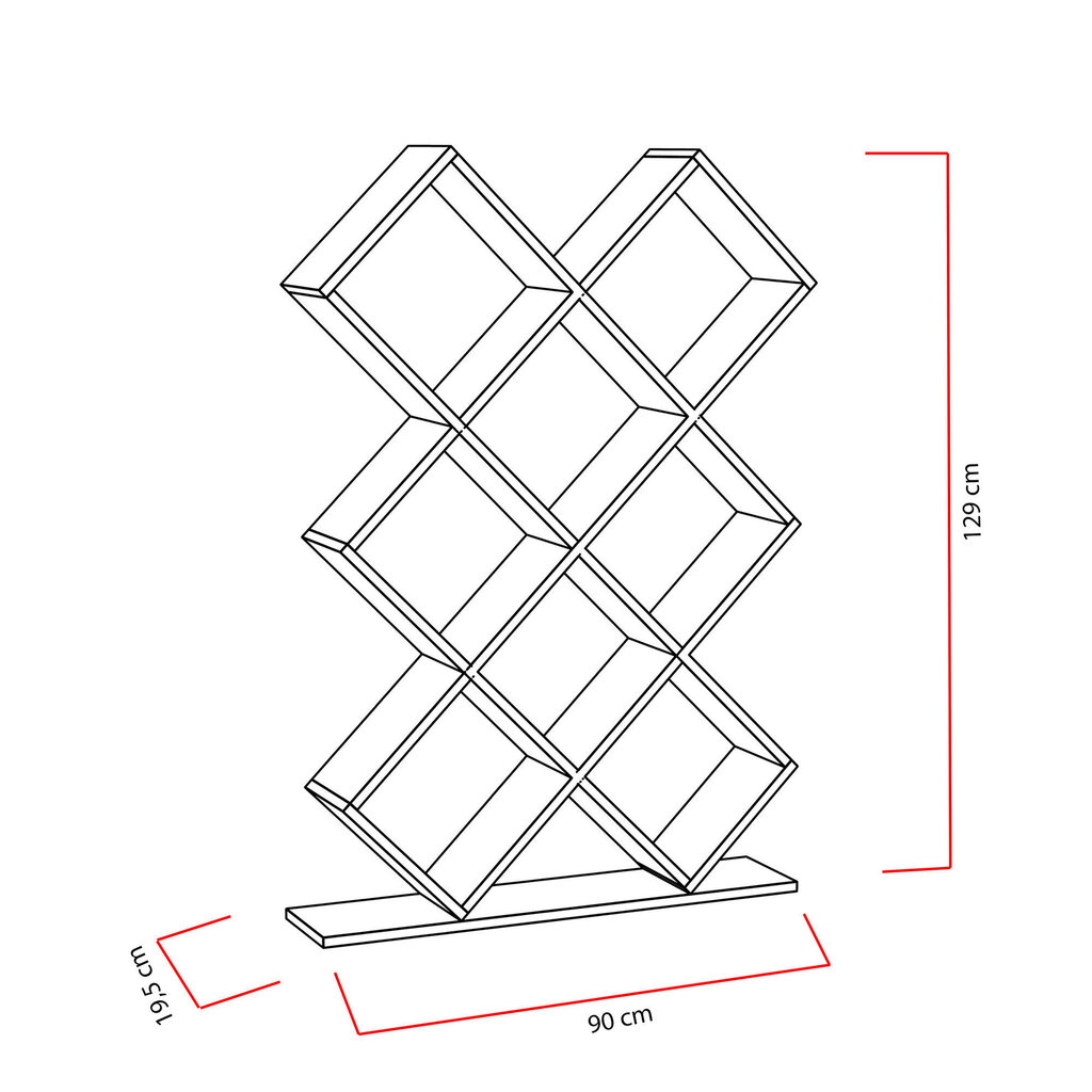 Grīdas plaukts Kalune Design Kumsal, sarkans цена и информация | Plaukti | 220.lv