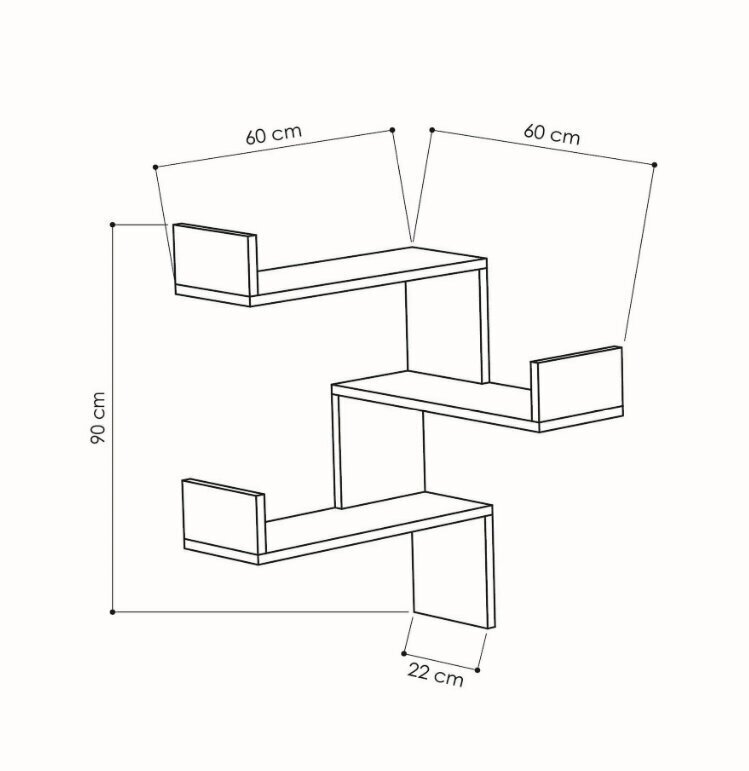 Sienas plaukts Kalune Design Luksa, brūns цена и информация | Plaukti | 220.lv