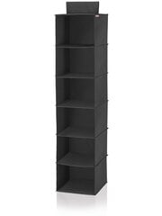 LEIFHEIT Pakaramais plaukts auduma Hanging shelf 30x30x125cm melns / COMBI SYSTEM cena un informācija | Pakaramie un apģērbu maisi | 220.lv