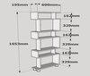 Grīdas plaukts Kalune Design Blok, balts цена и информация | Plaukti | 220.lv