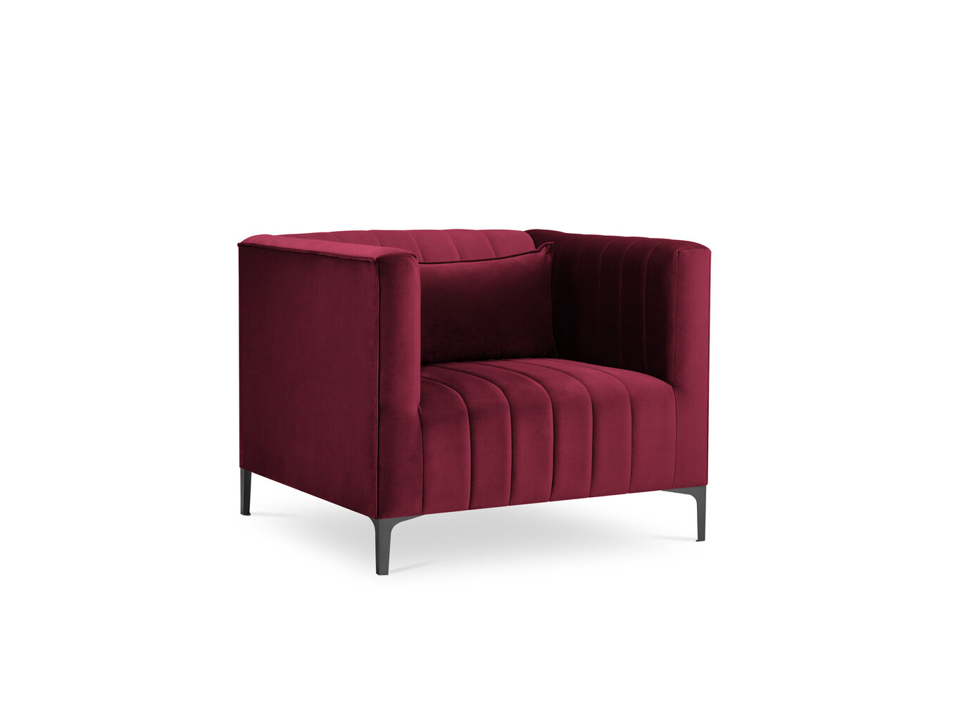 Krēsls Micadoni Home Annite, sarkans/melns cena un informācija | Atpūtas krēsli | 220.lv