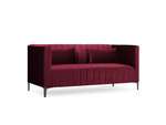 Dīvāns Micadoni Home Annite 2S, sarkans/melns