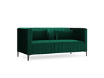 Dīvāns Micadoni Home Annite 2S, zaļš/melns