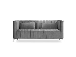 Dīvāns Micadoni Home Annite 2S, gaiši pelēks/melns cena un informācija | Dīvāni | 220.lv