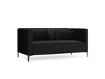 Dīvāns Micadoni Home Annite 2S, melnas krāsas