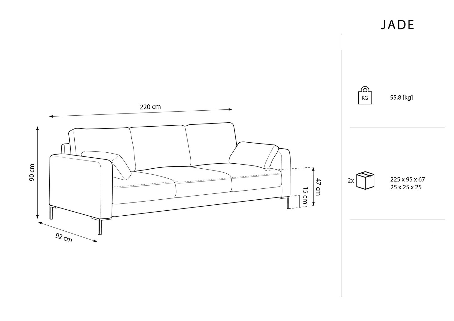 Dīvāns Micadoni Home Jade 3S, sudraba krāsas цена и информация | Dīvāni | 220.lv