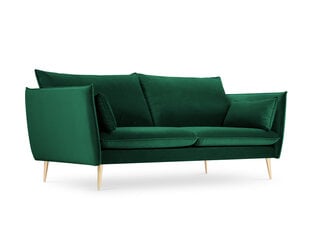 Dīvāns Micadoni Home Agate 3S, zaļas/zelta krāsas cena un informācija | Dīvāni | 220.lv