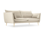 Dīvāns Micadoni Home Agate 4S, bēša/zelta krāsas