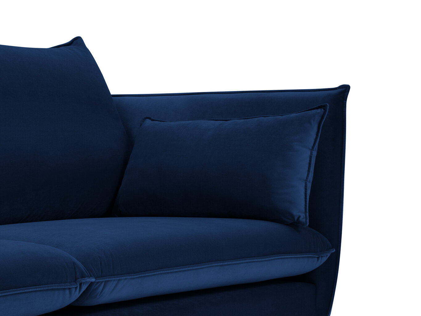 Dīvāns Micadoni Home Agate 4S, zilas/zelta krāsas cena un informācija | Dīvāni | 220.lv