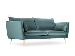 Dīvāns Micadoni Home Agate 4S, gaiši zaļas/zelta krāsas cena un informācija | Dīvāni | 220.lv