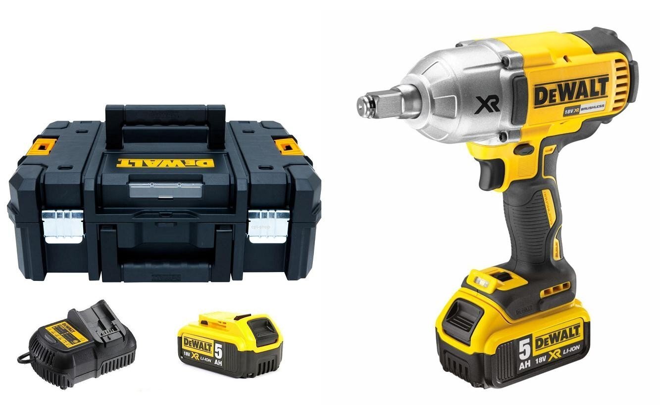 Trieciena uzgriežņu atslēga Dewalt 18V 2x5,0Ah Li-ion DCF899HP2-QW cena un informācija | Skrūvgrieži, urbjmašīnas | 220.lv