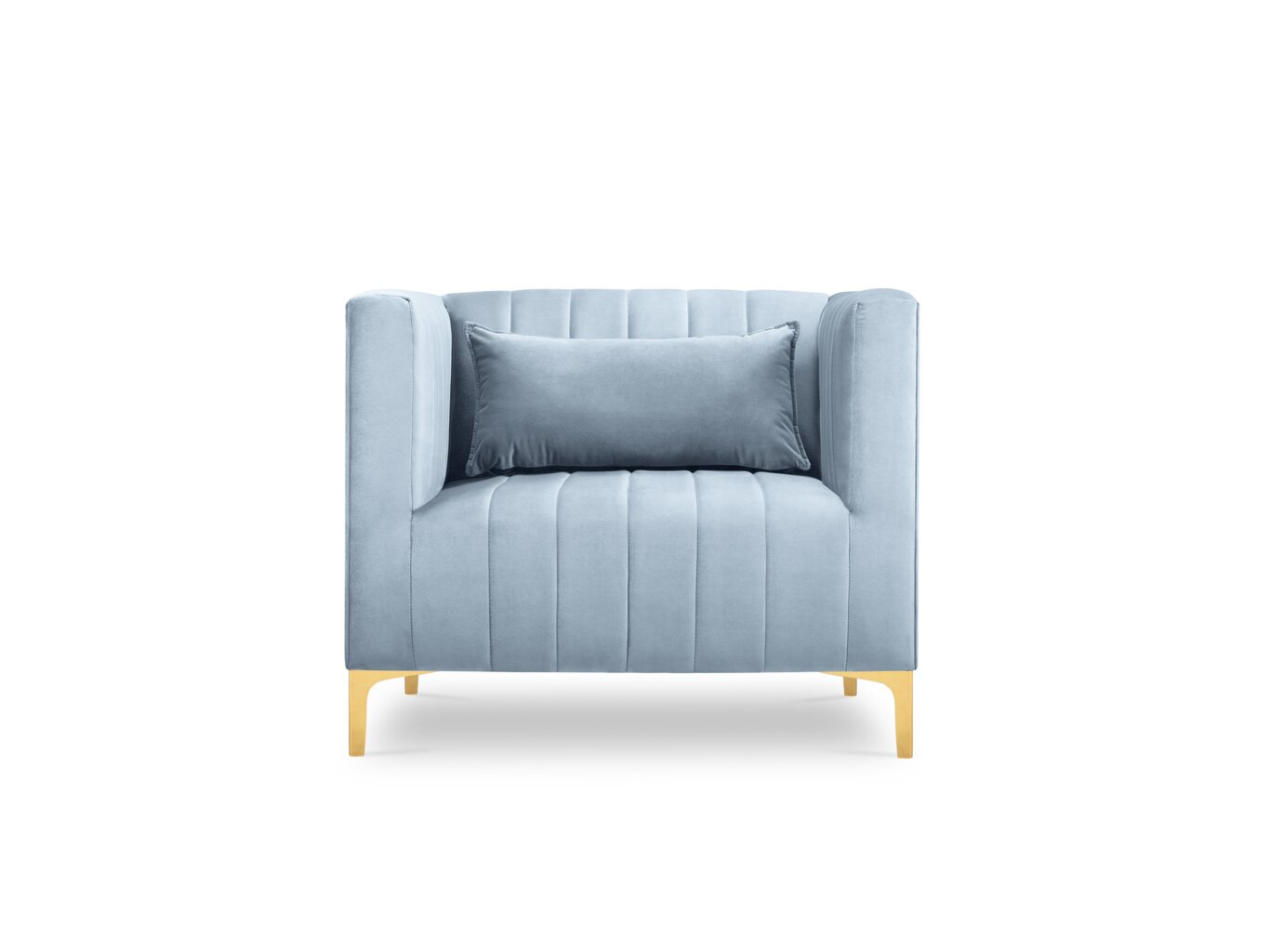 Krēsls Micadoni Home Annite, gaiši zils/zelta krāsas cena un informācija | Atpūtas krēsli | 220.lv