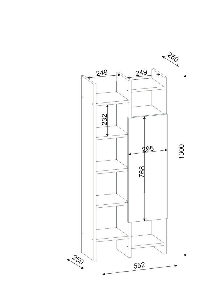 Grīdas plaukts Kalune Design Adaline, balts цена и информация | Plaukti | 220.lv