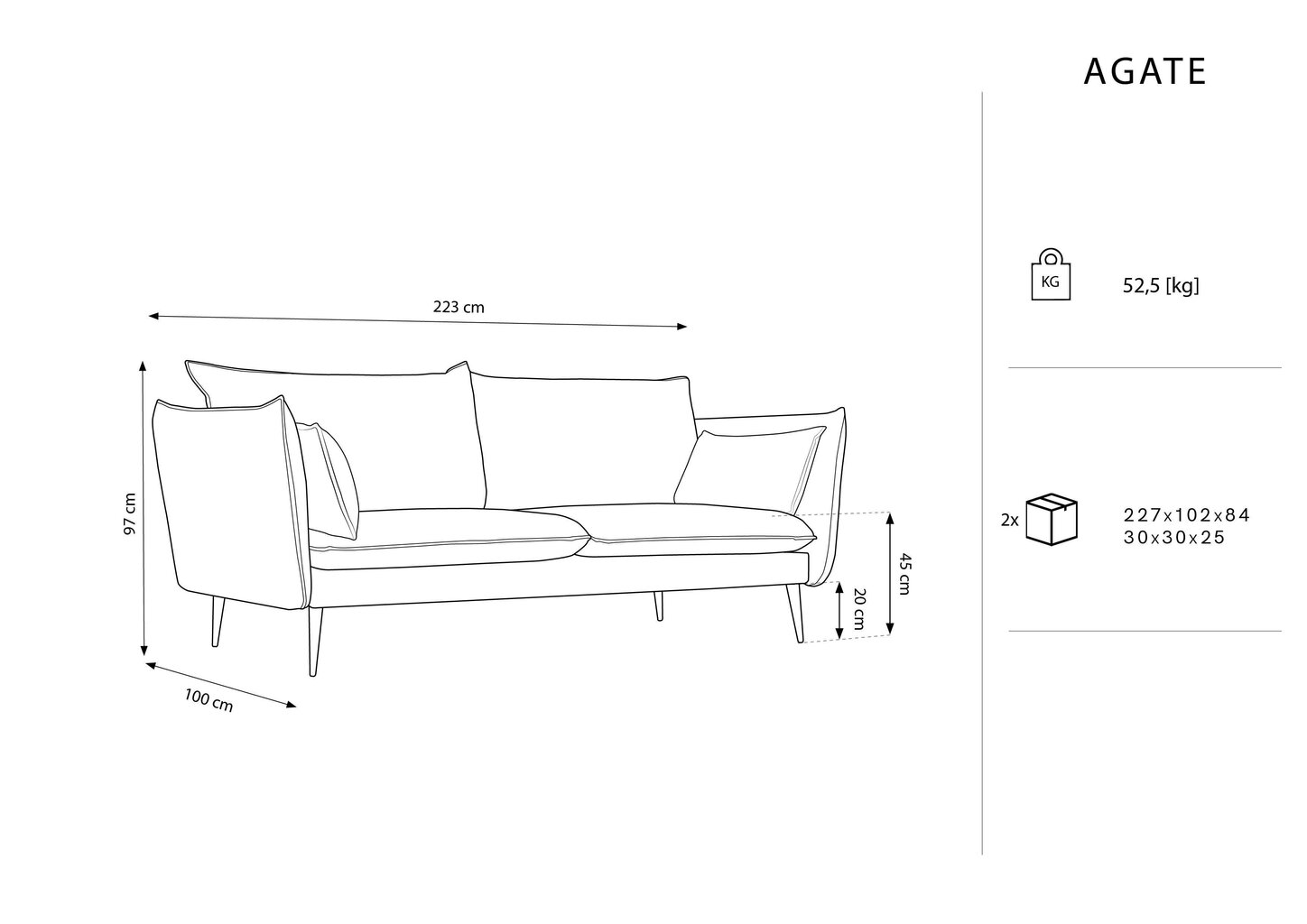 Dīvāns Micadoni Home Agate 4S, smilškrāsas цена и информация | Dīvāni | 220.lv