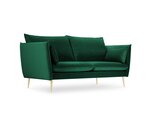 Dīvāns Micadoni Home Agate 2S, zaļš/zelta krāsas