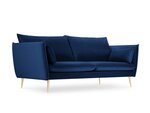 Dīvāns Micadoni Home Agate 3S, zila/zelta krāsas