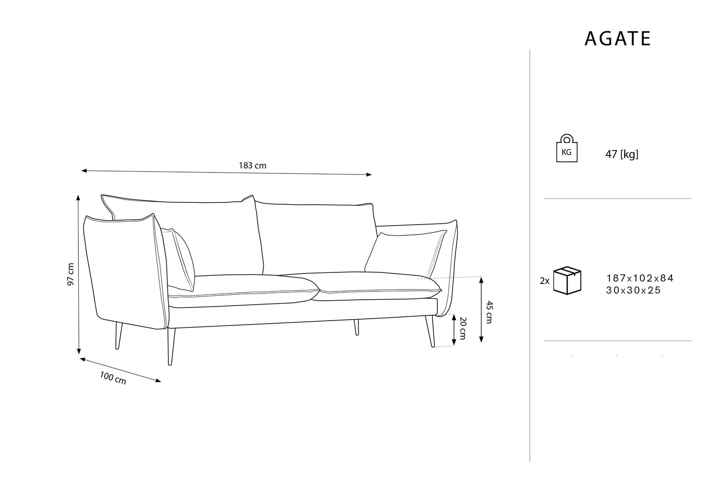 Dīvāns Micadoni Home Agate 3S, gaiši pelēks/zelta krāsas cena un informācija | Dīvāni | 220.lv
