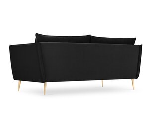 Dīvāns Micadoni Home Agate 3S, melns/zelta krāsas cena un informācija | Dīvāni | 220.lv