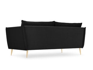Dīvāns Micadoni Home Agate 4S, melns/zelta krāsas cena un informācija | Dīvāni | 220.lv
