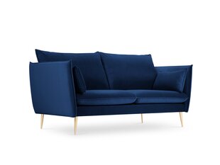 Dīvāns Micadoni Home Agate 2S, zils/zelta krāsas cena un informācija | Dīvāni | 220.lv