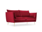 Dīvāns Micadoni Home Agate 2S, sarkans/zelta krāsas
