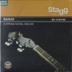 Stīgas 5-stīgu bandžo Stagg BJ-1023-NI cena un informācija | Mūzikas instrumentu piederumi | 220.lv