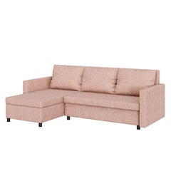 Stūra dīvāns Selsey Selefer, rozā cena un informācija | Stūra dīvāni | 220.lv