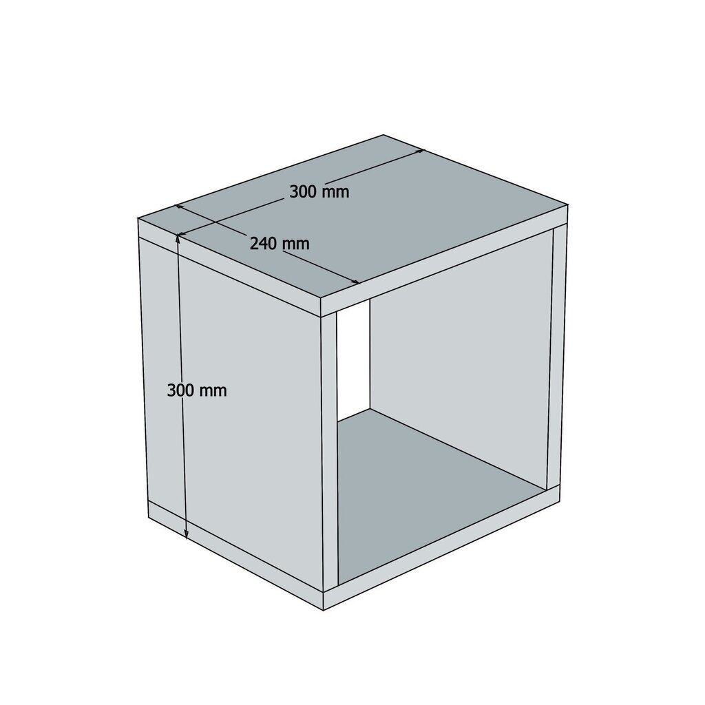 Sienas plaukts Kalune Design Box Cube, dzeltens cena un informācija | Plaukti | 220.lv