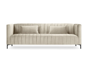 Dīvāns Micadoni Home Annite 3S, smilškrāsas/melns cena un informācija | Dīvāni | 220.lv