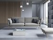 Dīvāns Micadoni Home Agate 4S, gaiši pelēkas/zelta krāsas cena un informācija | Dīvāni | 220.lv