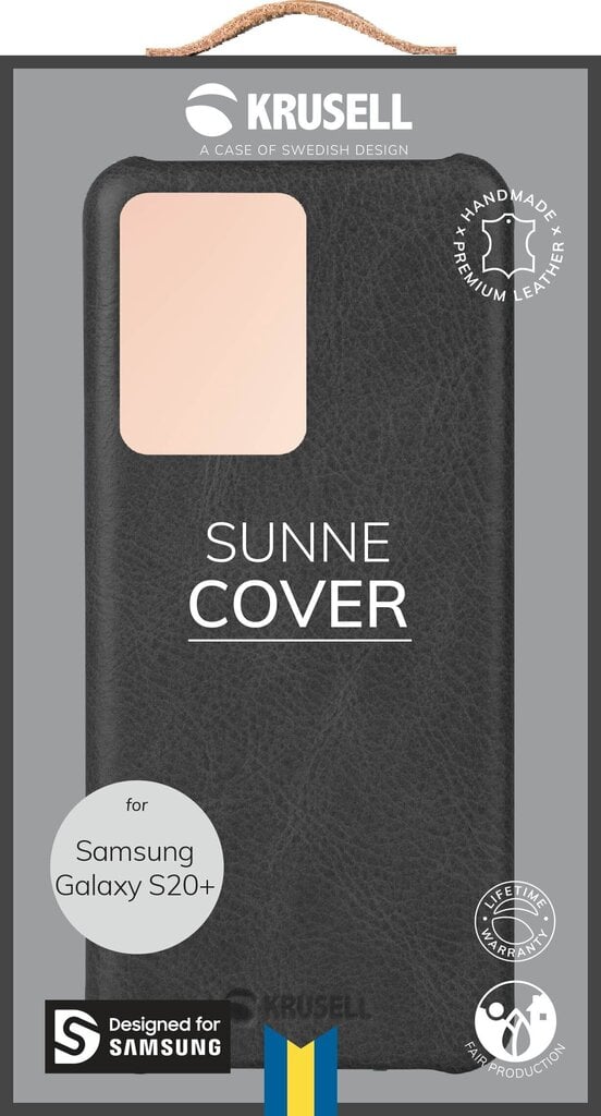 Krusell Sunne Cover, piemērots Samsung Galaxy S20 Ultra, melns cena un informācija | Telefonu vāciņi, maciņi | 220.lv
