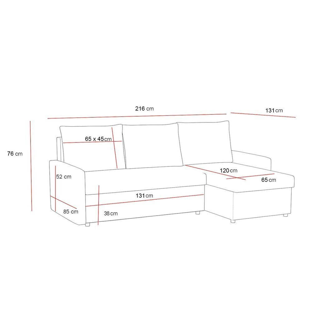 Stūra dīvāns Selsey Selefer, krēmkrāsas cena un informācija | Stūra dīvāni | 220.lv