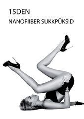SENSATION 15DEN nanošķiedras sieviešu zeķubikses, melnas cena un informācija | Zeķubikses | 220.lv