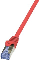 Logilink - Patch Cable Cat.6A 10G S/FTP PIMF PrimeLine красный 1м цена и информация | Кабели и провода | 220.lv