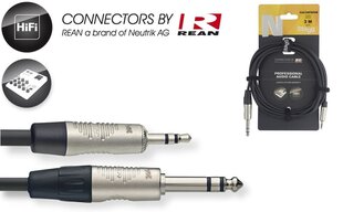 Stagg NAC3MPSPSR, Aux 3.5 mm/Aux 6.35 mm, 3 m cena un informācija | Kabeļi un vadi | 220.lv