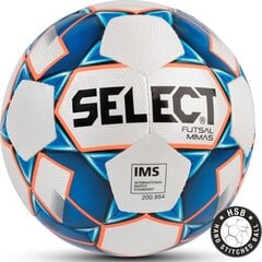 Futbola bumba Select Futsal Mimas IMS, balta/zila, 4. izmērs цена и информация | Футбольные мячи | 220.lv