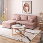 Stūra dīvāns Selsey Damket, rozā cena un informācija | Stūra dīvāni | 220.lv