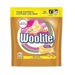 Woolite Pro Care mazgāšanas kapsulas ar keratīnu visu veidu veļai, 35 gab. cena un informācija | Mazgāšanas līdzekļi | 220.lv